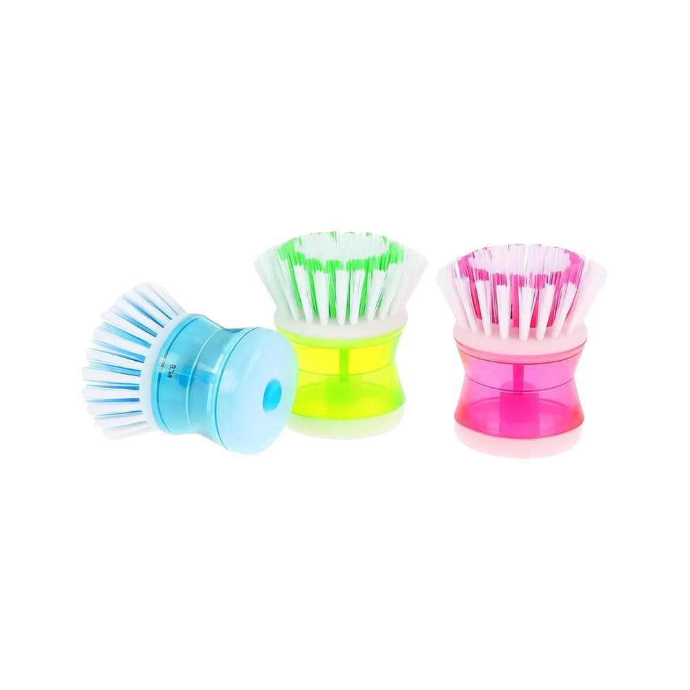 sink brush with dispenser